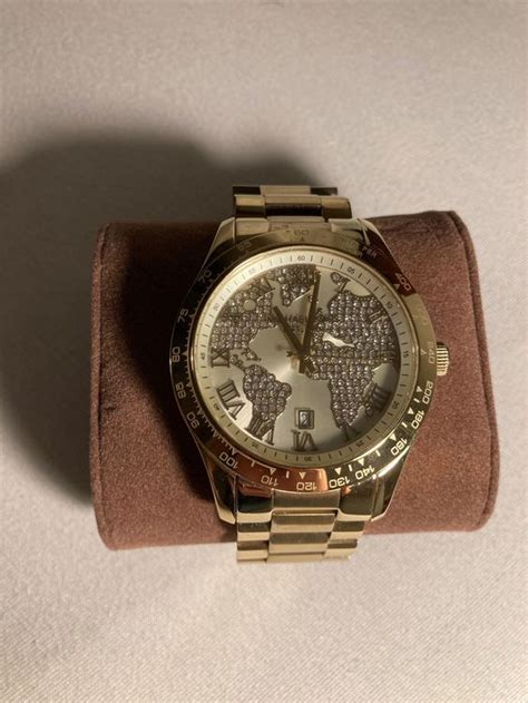 michael kors uhr weltkarte gold